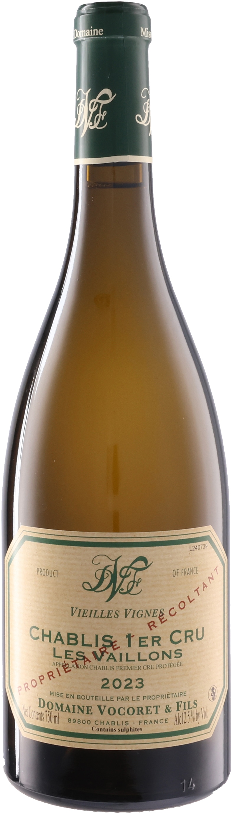 シャブリ プルミエ・クリュ ヴァイヨン ヴィエイユ・ヴィーニュ 2023