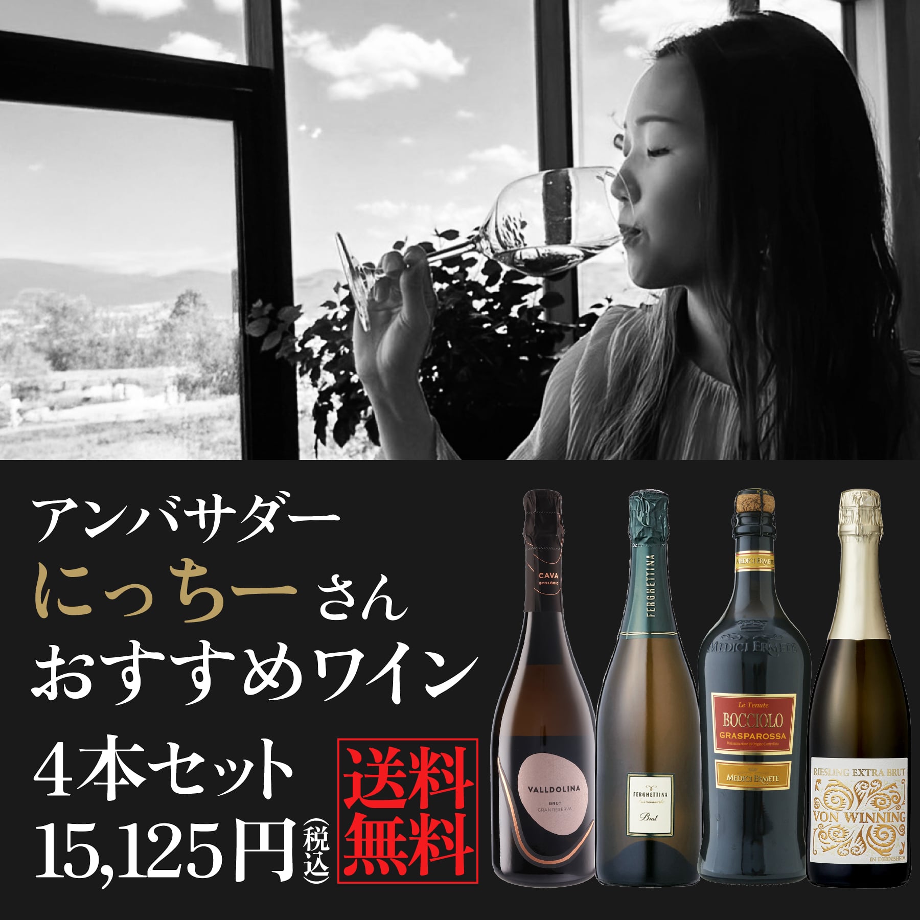 モトックス公式アンバサダー にっちーさん おすすめワイン4本セット