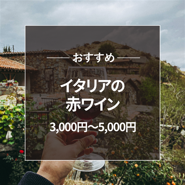 おすすめ イタリアの赤ワイン 3000円～5000円